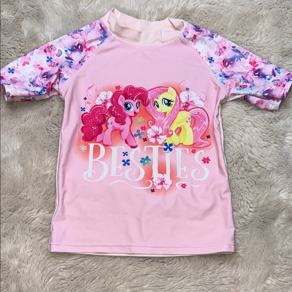 4T July sand my Little Pony girls rash guard pink